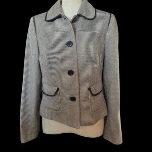 Ann Taylor Loft Size 10 Black And White Lined Jacket